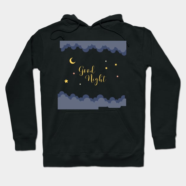 Good Night Hoodie by Artistic Design